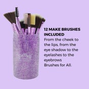 Beautiliss Professional Glitter Dust Makeup Brush with Storage Case (12 pcs)