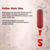 Denman D3 7-Row Curl Definer & Styler Brush Pink Crush Edition