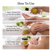 NATURALLY EUROPEAN Somerset Ginger and Lime Body Care Set (3 pcs)