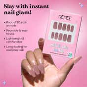 RENEE Stick On Nails - Matte Nails 11 (Pack of 30)