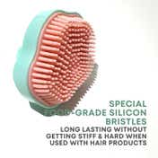 Alan Truman Super Soft Shampoo and Scalp Massage Brush - Green and Pink (1 pc)