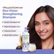 Mamaearth Rice Water & Keratin Shampoo (400 ml) Repairs Damage Hair