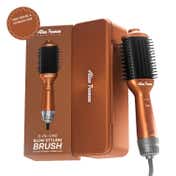 Alan Truman Blow Styling Brush-Blow Dryer Brush+Hair Straightener Hot Brush in One with Storage Case