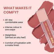 TNW The Natural Wash Comfy Matte Liquid Lipstick, Weightless & Hydrating, Red Clay - 01 Rush Affair (3 ml)