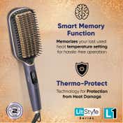 Vega Litstyle L1 Hair Straightener Brush with Up to 12 Hrs Straightening Effect (VHSB-06)