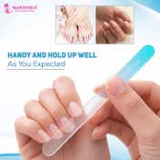 Majestique 2-in-1 Nail Care Set - Glass Nail Filer & Cuticle Remover (2 pcs)