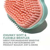 Alan Truman Super Soft Shampoo and Scalp Massage Brush - Green and Pink (1 pc)