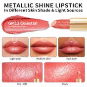 Oulac Metallic Shine Lipstick - GM12 Celestial (4.3 g)