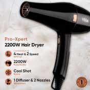 VEGA Pro-Xpert 2200W Professional Hair Dryer with 2 Speed/3 Heat Settings Diffuser (VHDP-03)
