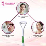 Majestique Flexible Easy-to-Use Plastic Tongue Cleaner for Adults & Children (3 pcs)