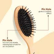 Vega Wooden Compact Hair Brush For Men And Women (R4-CB)