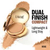 Lakme 9To5 Double Duty Dual Finish Compact,Foundation +Compact, Lightweight &Longstay, Beige - (9 g)