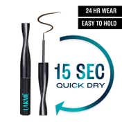 Lakme 9 to 5 Eyeconic Liquid Eyeliner Matte Finish Waterproof Smudgeproof 24 Hrs - Brown (4.5 ml)
