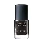 Lakme Absolute Gel Stylist Nail Polish Carbon + Top Coat Combo