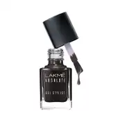 Lakme Absolute Gel Stylist Nail Polish Carbon + Top Coat Combo