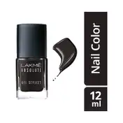 Lakme Absolute Gel Stylist Nail Polish Carbon + Top Coat Combo