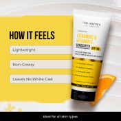 Dr. Sheth's Ceramide & Vitamin C Sunscreen SPF 50+ PA++++ In-Vivo Tested for Bright Skin (80g)