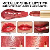 Oulac Metallic Shine Lipstick - 02-Dangerous (4.3 g)