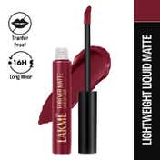 Lakme Forever Matte Liquid Lip 16hr Lipstick Lightweight & Transferproof - Red Sangria (5.6 ml)