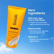 Foxtale Glow Sunscreen SPF 50 PA++++ with Vitamin C & Niacinamide for a Dewy Glow (80 ml)