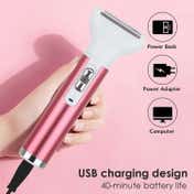 SEMINO 5 in 1 Portable Electric Shaver Razor Trimmer Set for Women - Pink