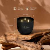 Seva Home Heirloom Classic Noir Black Candle