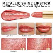 Oulac Metallic Shine Lipstick - 06-Nemo Go Home (4.3 g)