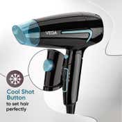 VEGA U Style 1400-1600W Foldable Hair Dryer with Cool Shot 2 Speed/Heat Settings (VHDH-24)