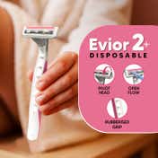 LetsShave Evior 3 Plus Disposable Razor - Pink, White (6 Pcs)