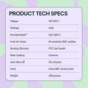 Heatwave Nova Styler 3-in-1 Hair Straightener & Curler - Lavender