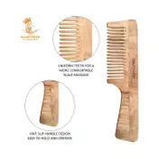 Majestique Wooden Wide Tooth Hair Comb
