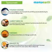Mamaearth Ultra-Light Indian Sunscreen with Carrot Seed, Turmeric, Tan Protection SPF 50 PA++++ (80 g)