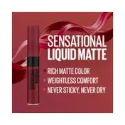 Maybelline New York Sensational Liquid Matte Lipstick - 02 Soft Wine (7 ml)