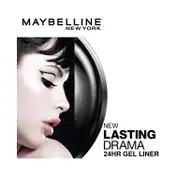 Maybelline New York Lasting Drama Gel Eyeliner With Expert Eyeliner Brush - 01 Blackest Black (2.5 g)