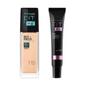 Maybelline New York Fit Me Face Makeup Kit (Dewy+Smooth Primer & Matte+Poreless Foundation-115)