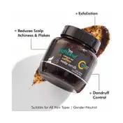 mCaffeine Naked & Raw Coffee Scalp Scrub for Dandruff Control & Scalp Exfoliation - (250g)