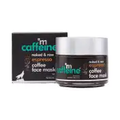 mCaffeine Espresso Coffee Face Mask with Natural AHA & BHA for Exfoliation & Pore Tightening - (100g)