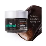 mCaffeine Espresso Coffee Face Mask with Natural AHA & BHA for Exfoliation & Pore Tightening - (100g)