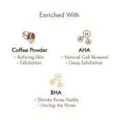 mCaffeine Espresso Coffee Face Mask with Natural AHA & BHA for Exfoliation & Pore Tightening - (100g)