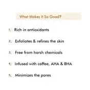 mCaffeine Espresso Coffee Face Mask with Natural AHA & BHA for Exfoliation & Pore Tightening - (100g)