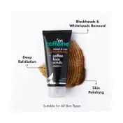 mCaffeine Espresso Coffee Deep Exfoliating Face Scrub for Blackheads Removal with Walnuts & Vitamins - (75g)