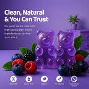 Purna Gummies Melatonin Gummies For Sleep Well & Reduced Stress - Wild Berry Flavour (30 Pcs)