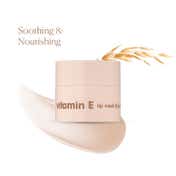The Face Shop Vitamin E Korean Soothing Rice Lip Mask with Shea Butter for Soft, Hydrated Lips (5 g)