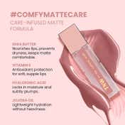 TNW The Natural Wash Comfy Matte Liquid Lipstick, Weightless & Hydrating - 03 Perfect Scandal (3 ml)