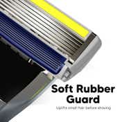 LetsShave Pro 6 Plus Shaving Razor For Men - Black, Grey