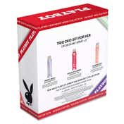 Playboy Trio Deo Set For Women - House Of Cherry, Indigo Rush, and Jasmine Kiss (3 pcs)