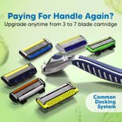 LetsShave Pro 6 Maxxx world’s 1st 6 blade razor for men Precision Back Blade Razor Handle for Men