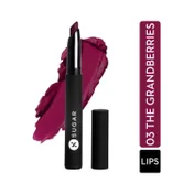 SUGAR Cosmetics Matte Attack Transferproof Lipstick - 03 The Grandberries (Dark Berry) (2 g)