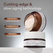 The Face Shop Alltimate Vegan Mucin 8 Peptide Cream Glutathione-Hydrating, Anti Aging, Korean(50 ml)