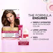 LOreal Paris New Excellence Creme Hair Color Hyaluronic Acid, 5.32 Caramel Brown, (100gm + 72ml)